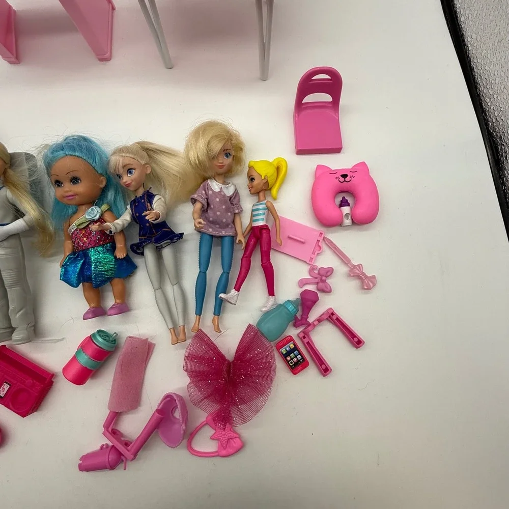 Mattel Barbie Chelsea Doll mixed brand Lot Dolls Furniture Accessories toy lot.